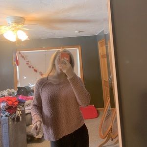 Pink hippie rose sweater